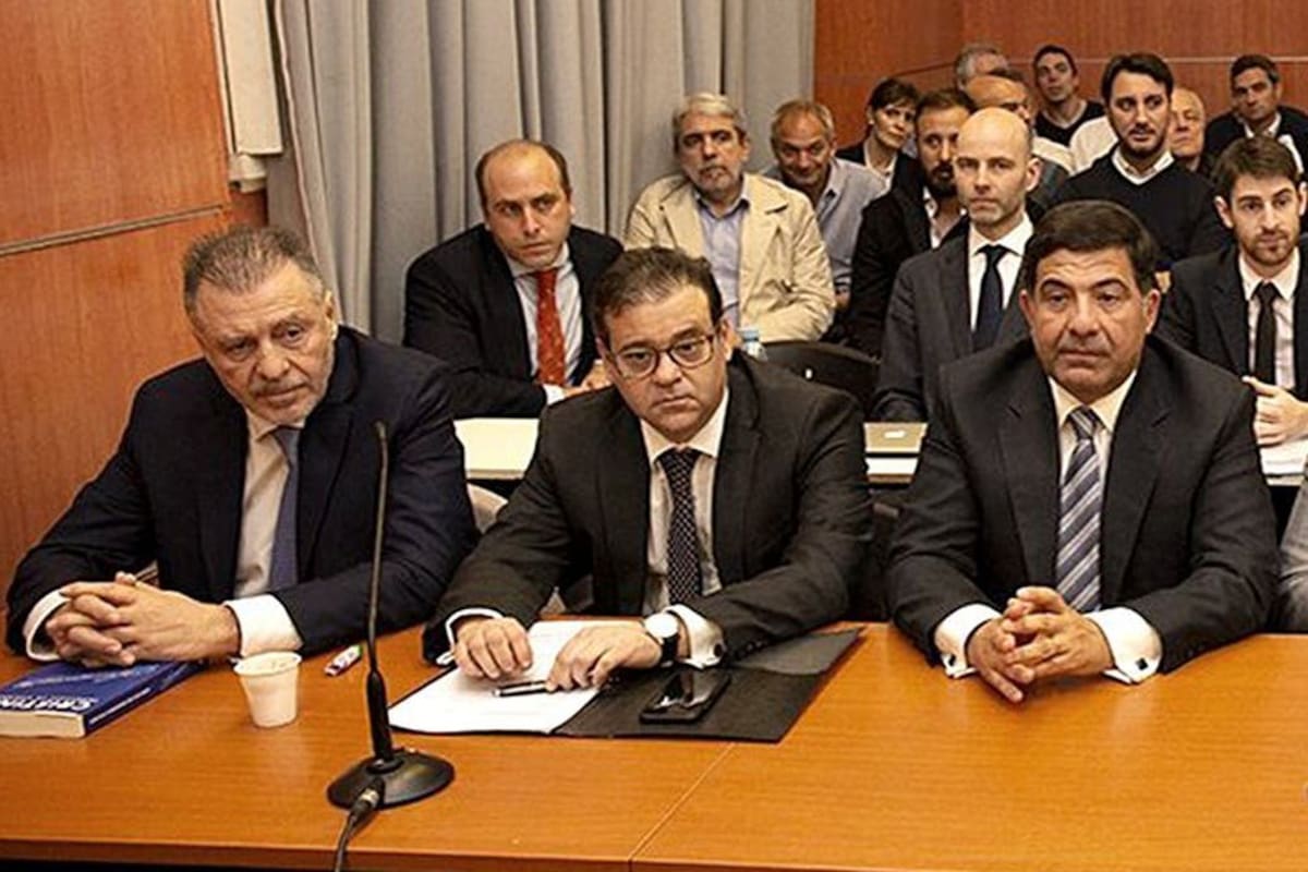 Cristóbal López y Echegaray el día en el que se inició el juicio de Oil