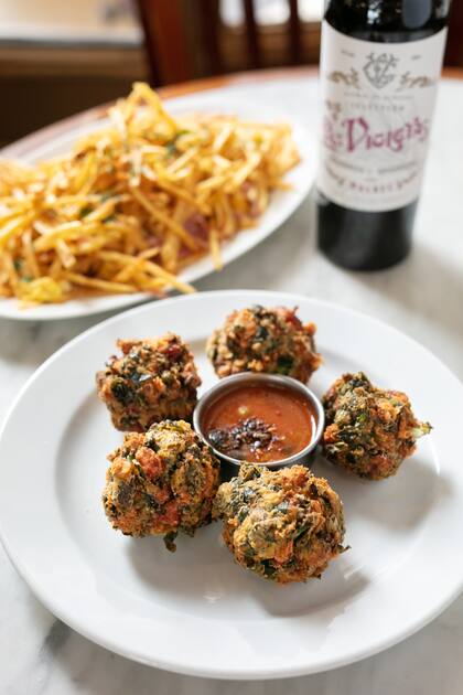 Croquetas de espinaca en Las Violetas.