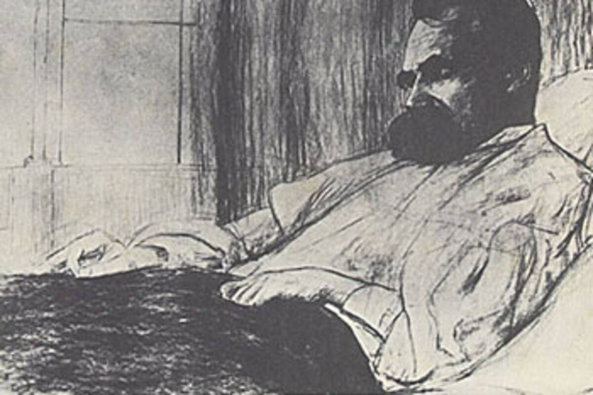 Croquis de Nietzsche enfermo, de Hans Olde (1899)