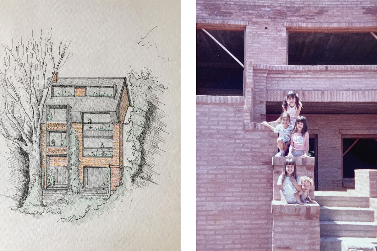 Croquis de un chalet.