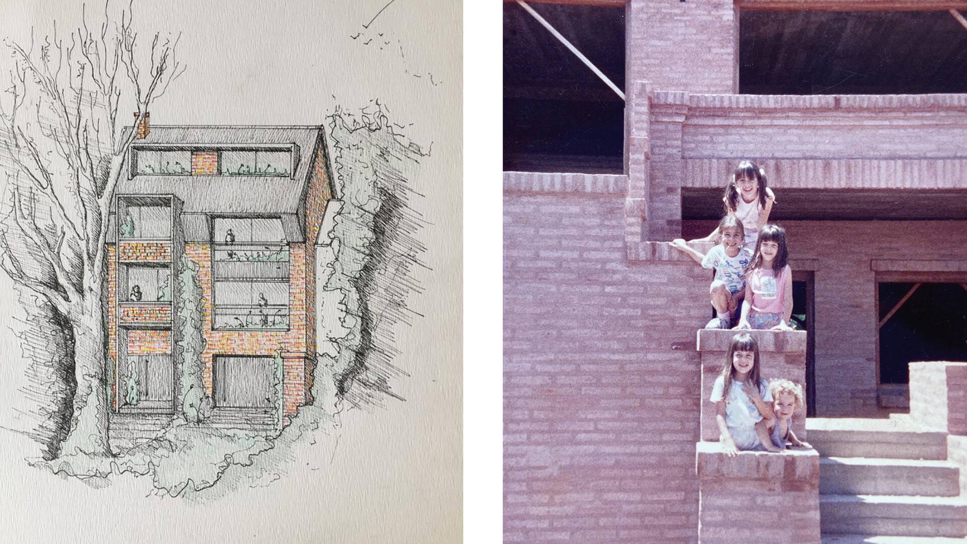 Croquis de un chalet.