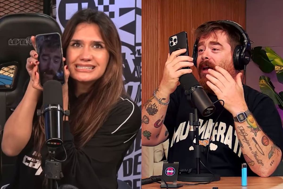 Crossover entre Olga y Luzu: Momi Giardina y Migue Granados protagonizaron un divertido llamado en vivo (Captura/YouTube: Olga y Luzu TV)