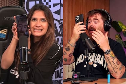 Crossover entre Olga y Luzu: Momi Giardina y Migue Granados protagonizaron un divertido llamado en vivo (Captura/YouTube: Olga y Luzu TV)