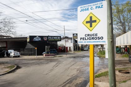 Cruce de las calles Polonia y Piñero donde le dispararon a Elias David Ojeda, de 23 años, dos motochorros en José C. Paz