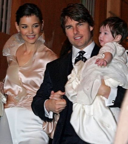 Cruise junto a su tercera esposa, Katie Holmes, y a la hija de ambos, Zuri, con quien no tiene relación desde hace varios años