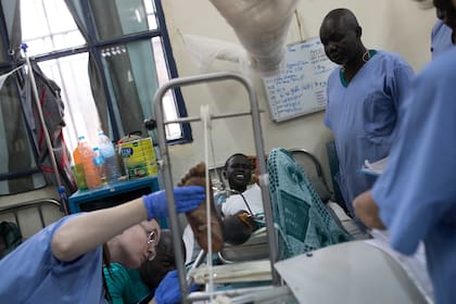 Nadia Rudneck en el Hospital Militar de Yuba