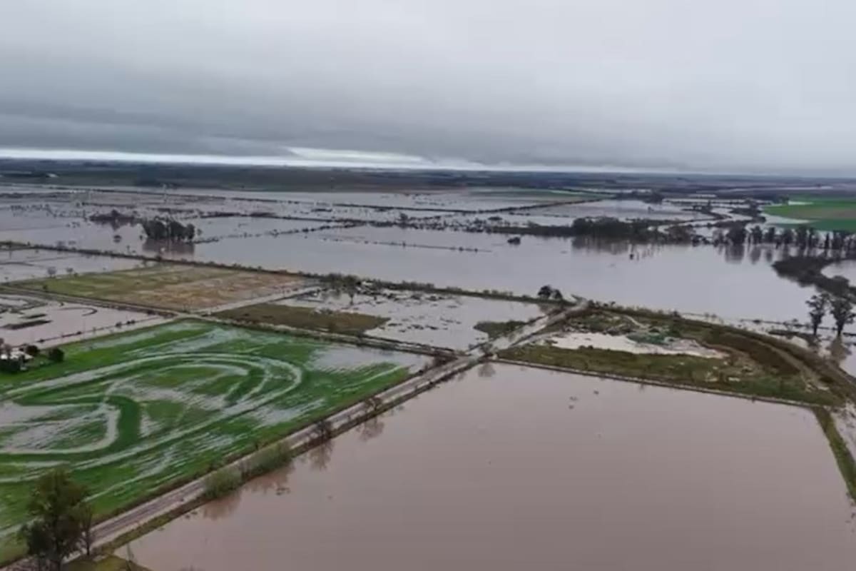 Cruz Alta registró 329,5 milímetros. Bomberos Voluntarios de Cruz Alta