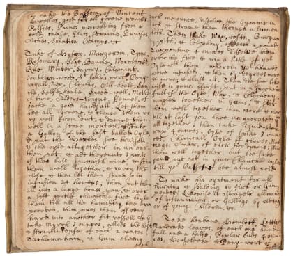 Cuaderno de notas de Isaac Newton (1659).