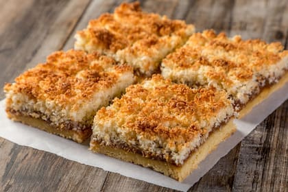 Cuadrados de coco y dulce de leche. Por Antonio Tarazona Pacheco, chef de Dolce