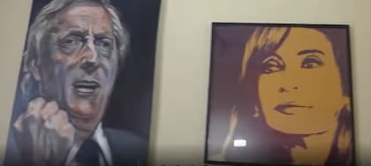 Cuadros colgados en el departamento de los Kirchner en Recoleta