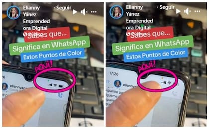 ¿Cuál es el significado que aparecen en los puntos de las conversaciones en WhatsApp?