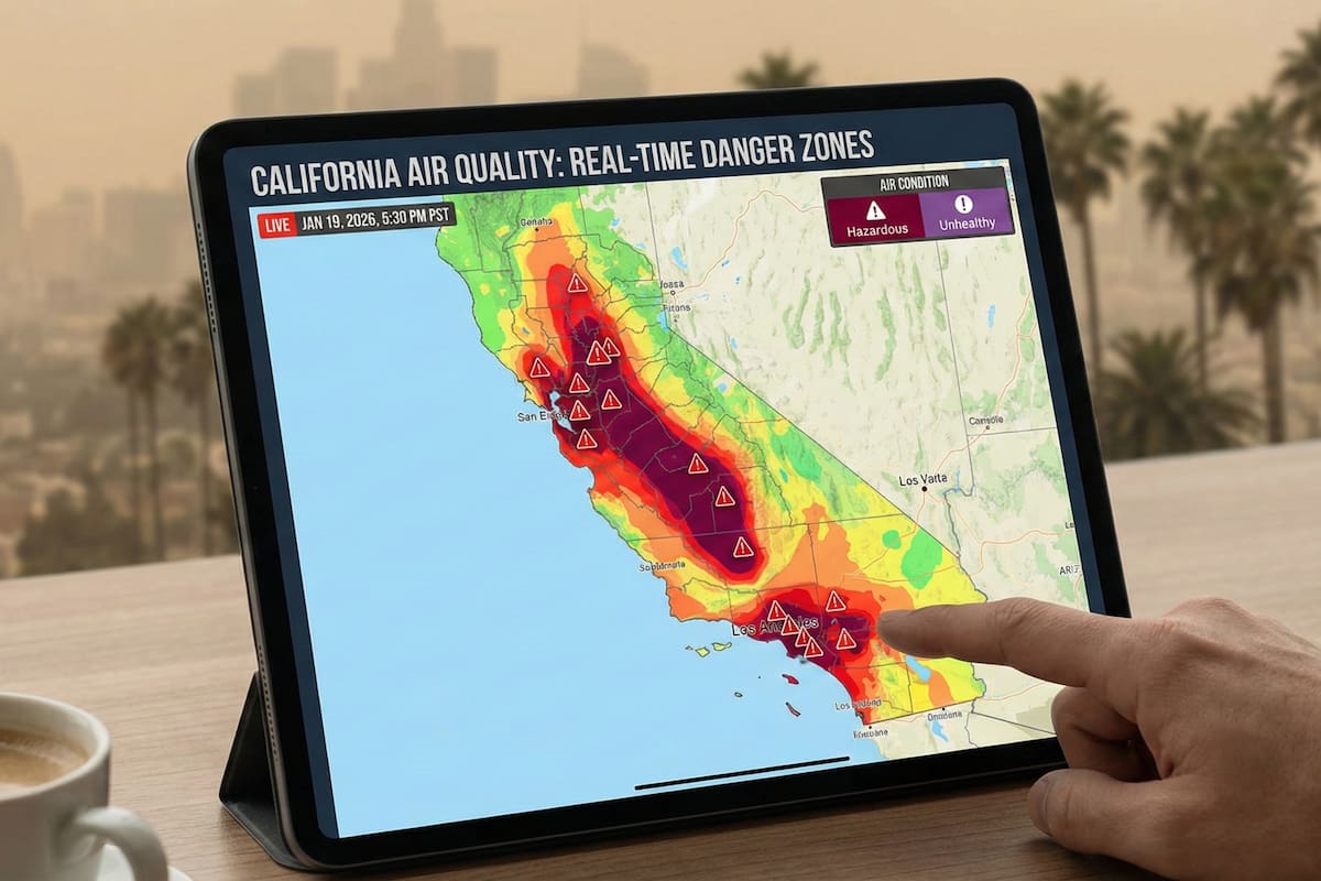 Cuáles son las zonas con peor calidad del aire actualmente en California