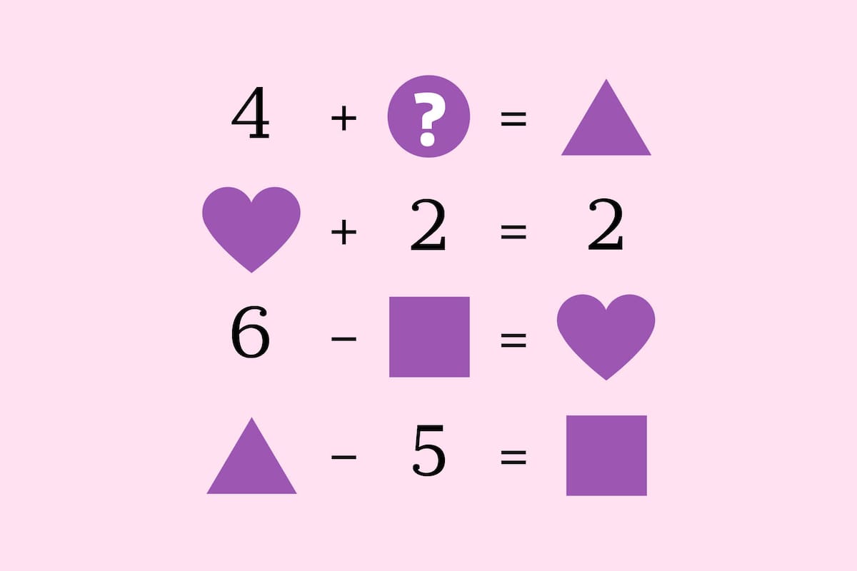 ¿Cuáles son los números que reemplazan a las formas?