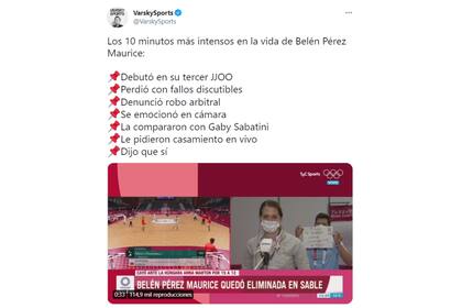 Cuando la esgrimista volteó se encontró a su novio arrodillado con el cartel en la mano