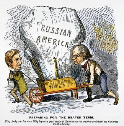 Cuando la posibilidad de comprar Alaska se debatió en el Congreso de los Estados Unidos, hubo miembros que no querían que se concretara la adquisición. "Ahí no hay más que hielo", decían.