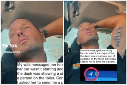 Cuando su esposa le mostró la imagen, el hombre se dio cuenta de lo que realmente indicaba el tablero