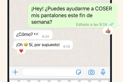 Cuando un mensaje de WhatsApp esté editado, mostrará un mensaje al lado del horario de publicación. No permitirá ver el historial de cambios