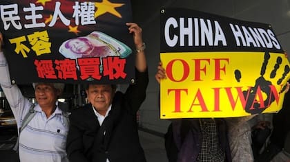 Las protestas contra China en Taiwán son habituales.
