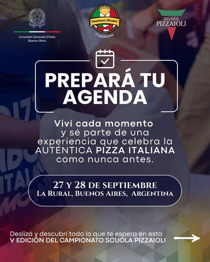 Cuándo y dónde es el Campeonato Scuola Pizzaiolo 2025