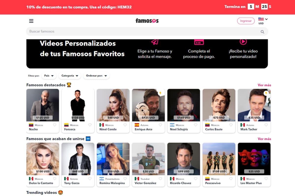 Cuánto cobran los famosos por un saludo personalizado