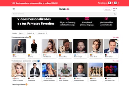 Cuánto cobran los famosos por un saludo personalizado