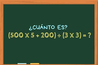 ¿Cuánto es (500 x 5 + 200) ÷ (3 x 3)? El cálculo matemático que solo pocos pueden resolver en menos de 30 segundos