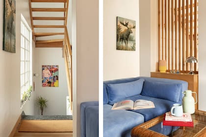 "Cuanto más me meto en proyectos locos, coloridos y potentes visualmente, menos cosas quiero tener en casa. Un poco de paz para poner toda esa energía afuera". Acá, rincones de su casa.