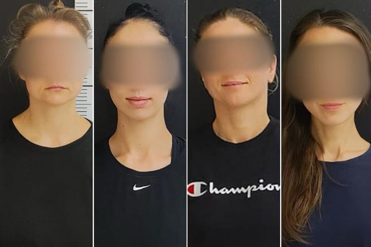 Cuatro de las sospechosas detenidas acusadas de integrar una red internacional de trata