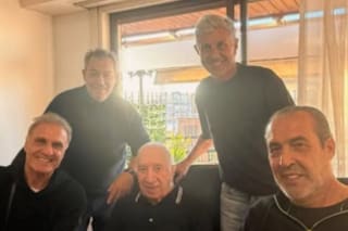 Cuatro campeones del mundo de 1986 se reunieron con Carlos Bilardo