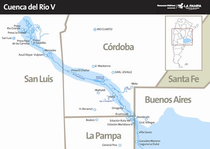 Cuenca del Río V. Gentileza provincia de La Pampa.