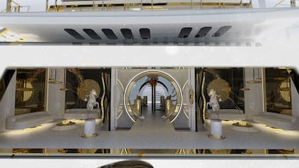 Cuenta con suites VIP, una sala de cine, un gimnasio de última generación y un spa con múltiples jacuzzis.
