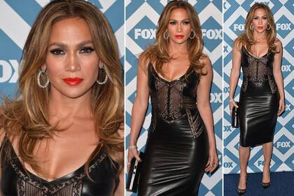 Cuero y transparencias para el look sexy de Jennifer Lopez