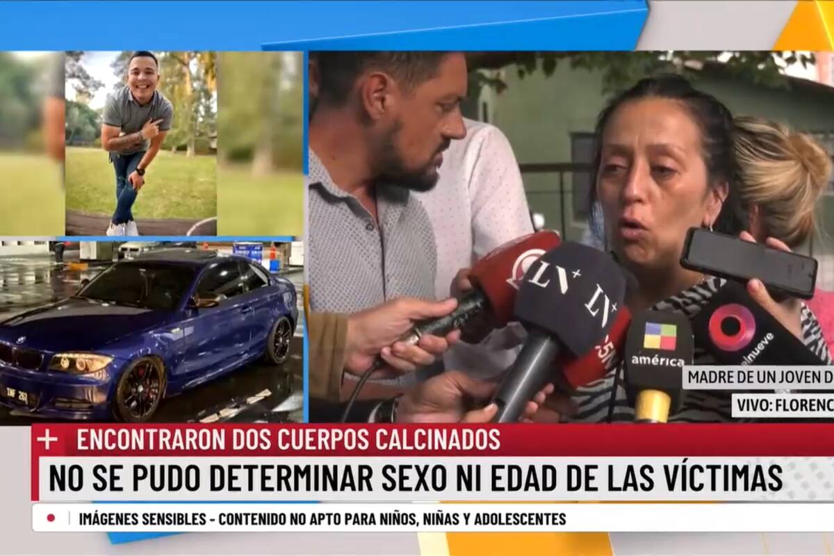 Cuerpos calcinados en La Plata: habló la mamá de Lautaro Morello