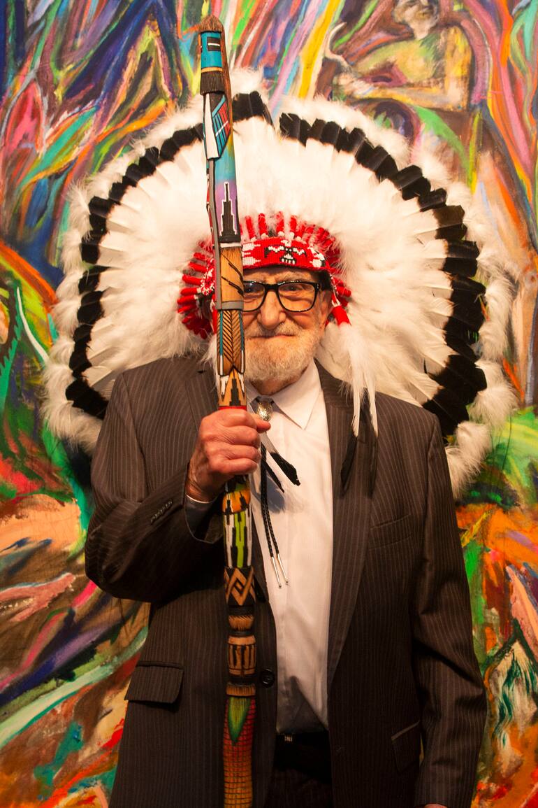 CUL - Celebración de los 90 años de Luis Felipe Noé en el Museo Nacional de Bellas Artes. Buenos Aires, 26/05/23.
