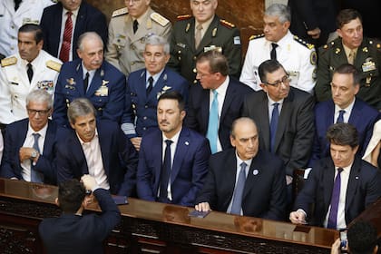 Cúneo Libarona, Caputo, Petri, Francos y Posse en la apertura de la Asamblea Legislativa en el Congreso de la Nación