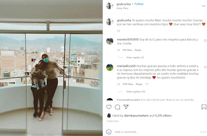 Cunha compartió en las redes sociales una imagen de lo que sería el nuevo departamento de la niñera