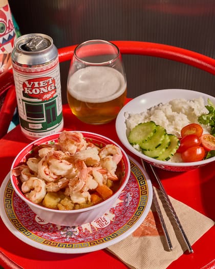 Curry de langostinos