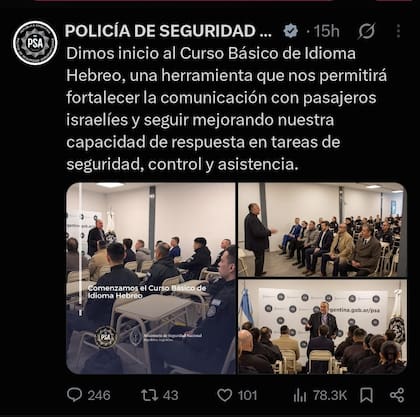 Cursos de hebreo en la PSA