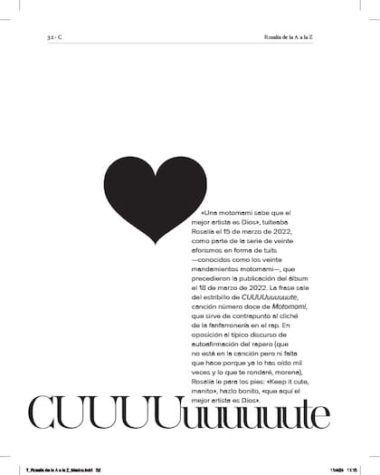 "CUUUUuuuuuute" es el título de una canción del álbum "Motomami"