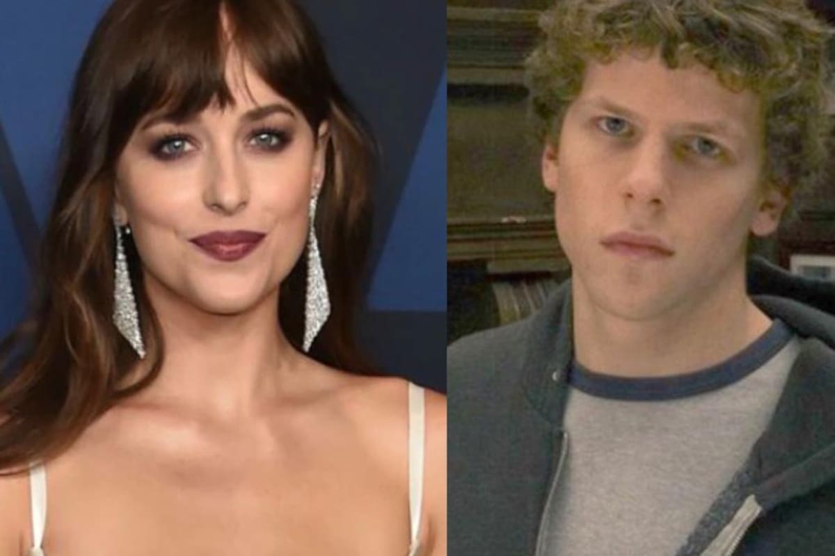Dakota Johnson y Jesse Eisenberg como el fundador de Facebook