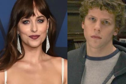 Dakota Johnson y Jesse Eisenberg como el fundador de Facebook