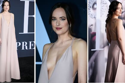 Dakota Johnson y su look osado para la premiere de 50 sombras más oscuras