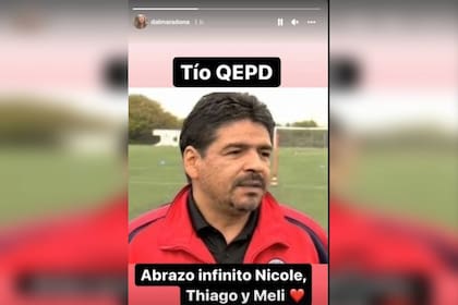 Dalma Maradona despidió a su tío.