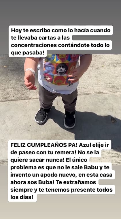 Dalma recordó a Diego en el día que cumpliría 64 años (Captura: Instagram @dalmaradona)