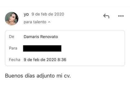Damaris no entendía la razón por la que nadie contestaba a su CV