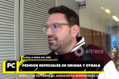 Damián Betular fue elegido para preparar el pastel de bodas de los novios (Foto: Captura de TV / eltrece)