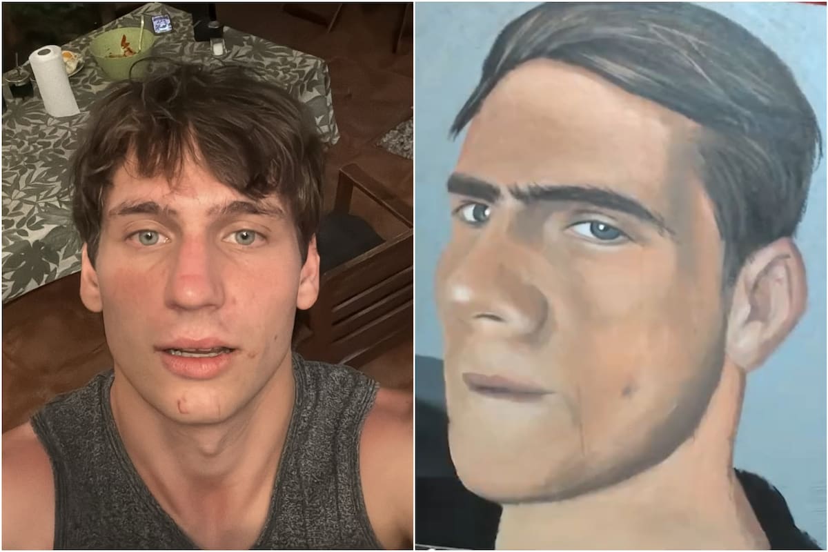 Gaspi enviou um áudio comovente a um pintor pedindo um retrato: “Vamos buscar alguns amigos”