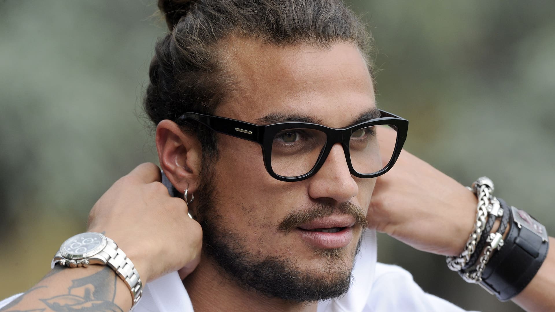 FLORENCE, ITALY - SEPTEMBER 03: Pablo Osvaldo of Italy arrives for a training session at Coverciano on September 3, 2012 in Florence, Italy. (Photo by Claudio Villa/Getty Images)