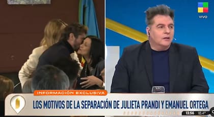 Daniel Ambrosino fue quien contó este martes en Intrusos los motivos de la separación entre Julieta Prandi y Emanuel Ortega (Foto: Captura TV)