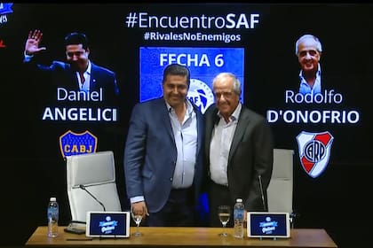 Daniel Angelici y Rodolfo D´Onofrio, sin chicanas para el superclásico del fin de semana próximo